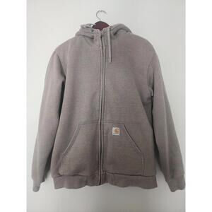 Carhartt Workwear Mens Full Zip Hooded Classic Sweatshirt Heather Gray Size M